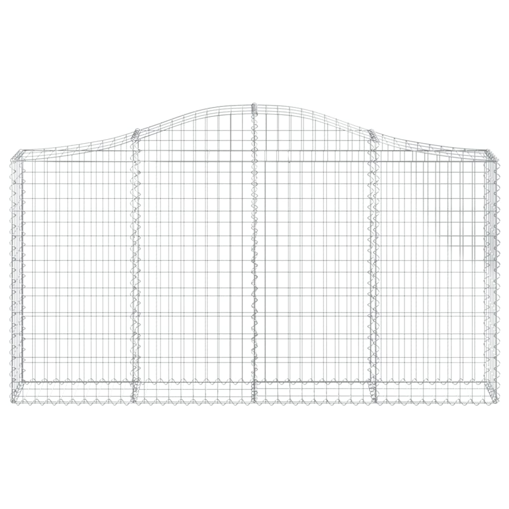 vidaXL Coșuri gabion arcuite 25 buc, 200x30x100/120 cm fier galvanizat