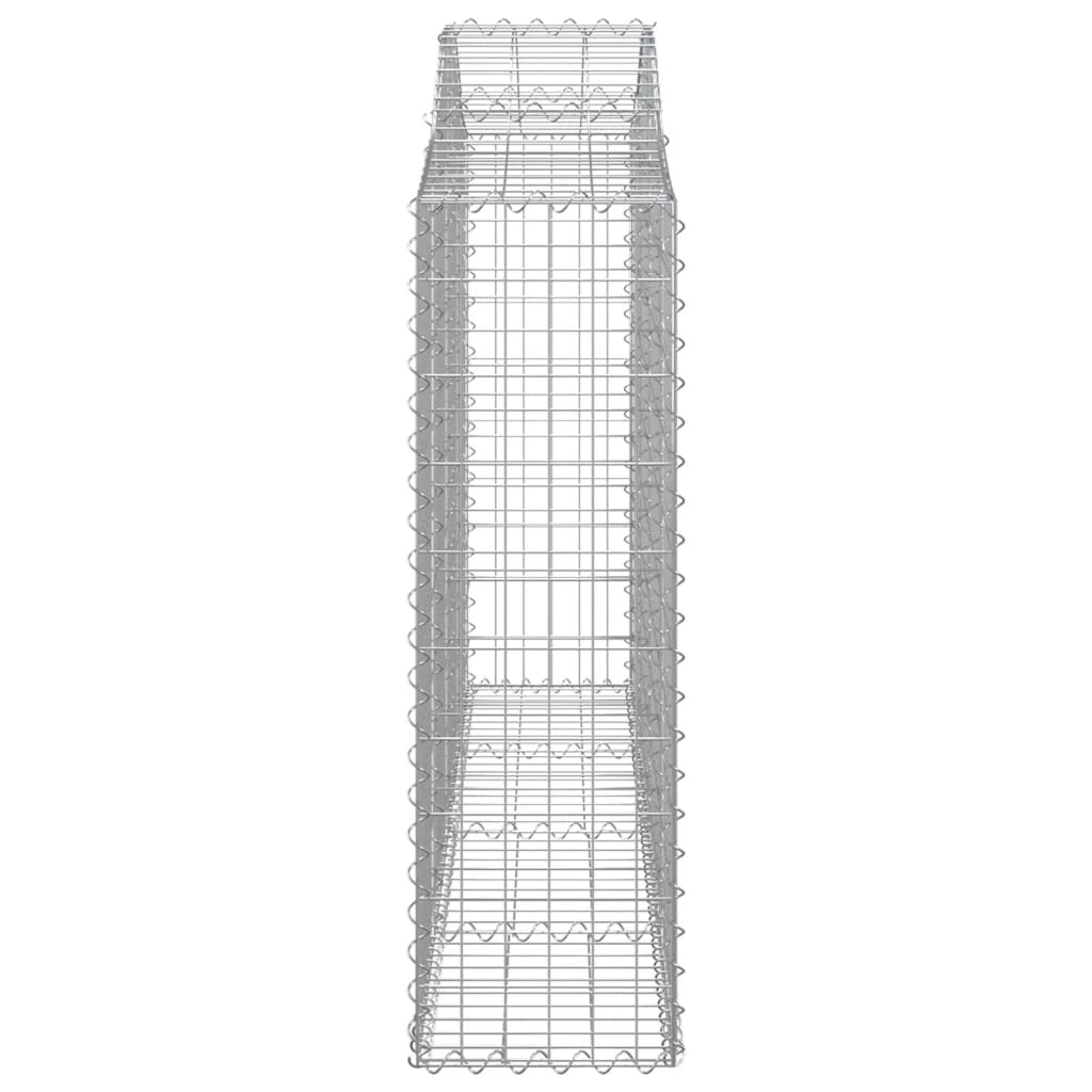 vidaXL Coșuri gabion arcuite 25 buc, 200x30x100/120 cm fier galvanizat