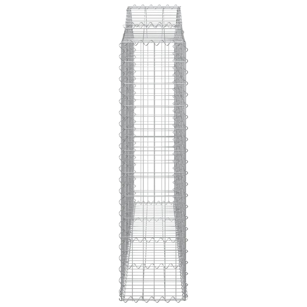 vidaXL Coșuri gabion arcuite 7 buc, 200x30x120/140 cm, fier galvanizat vidaXL Coșuri gabion arcuite 7 buc, 200x30x120/140 cm, fier galvanizat