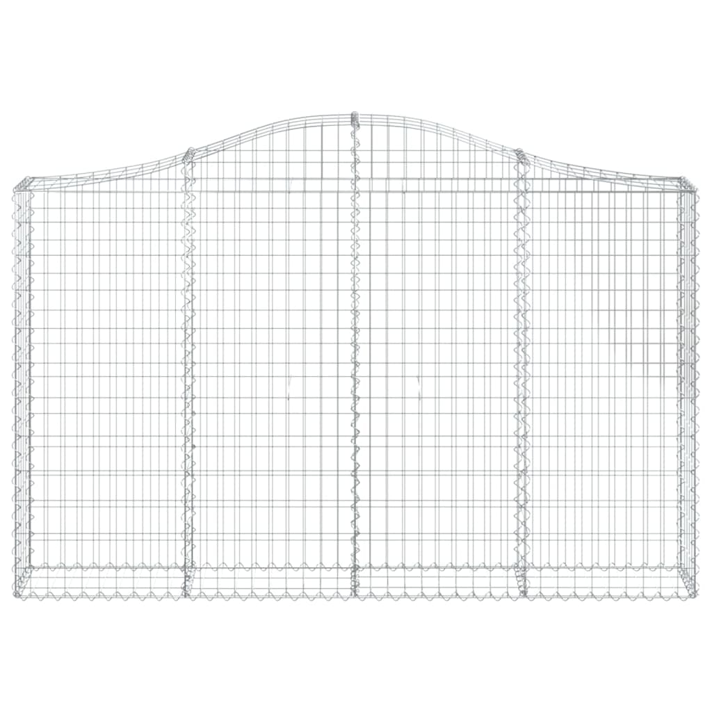 vidaXL Coșuri gabion arcuite 10 buc, 200x30x120/140cm, fier galvanizat
