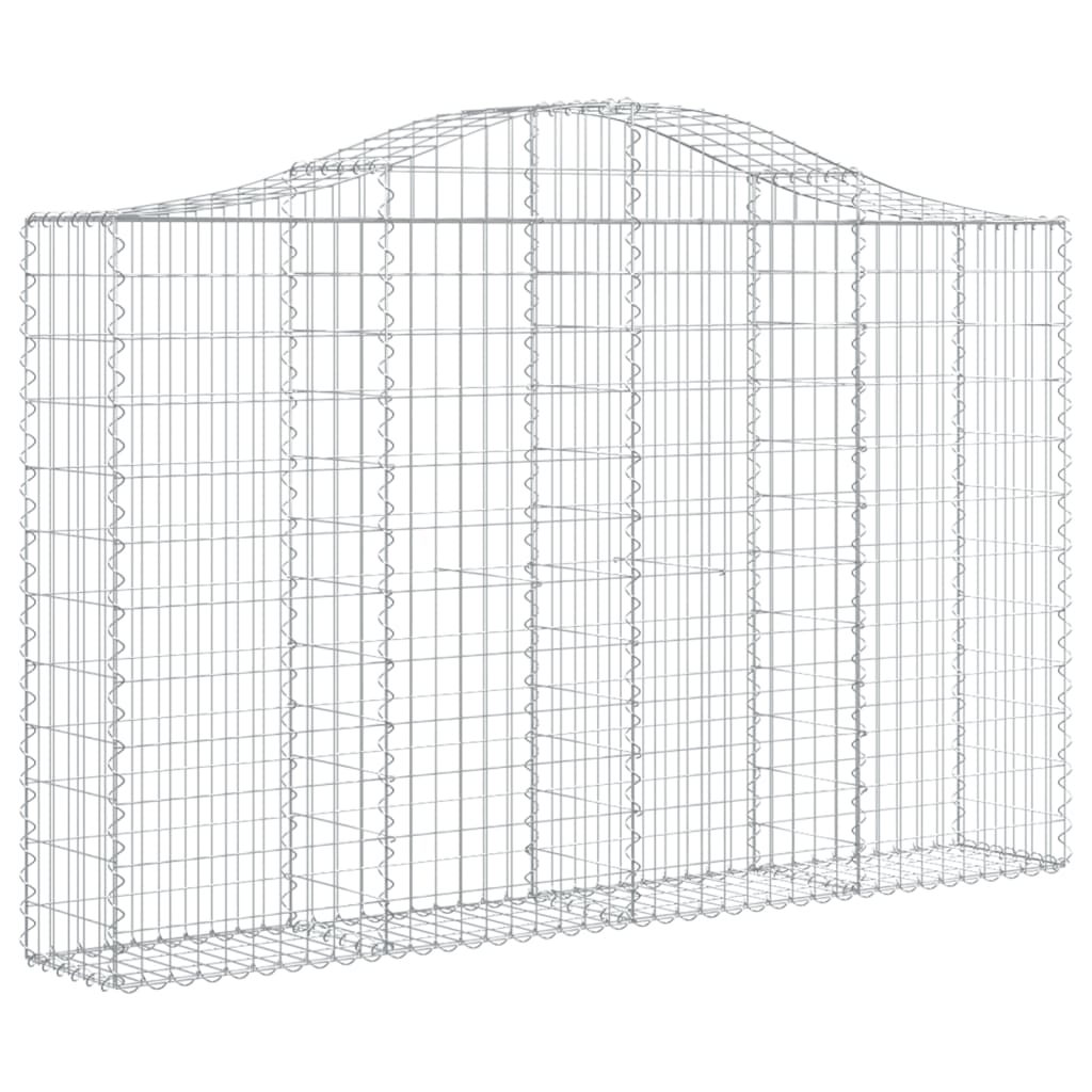 vidaXL Coșuri gabion arcuite 11 buc, 200x30x120/140cm, fier galvanizat