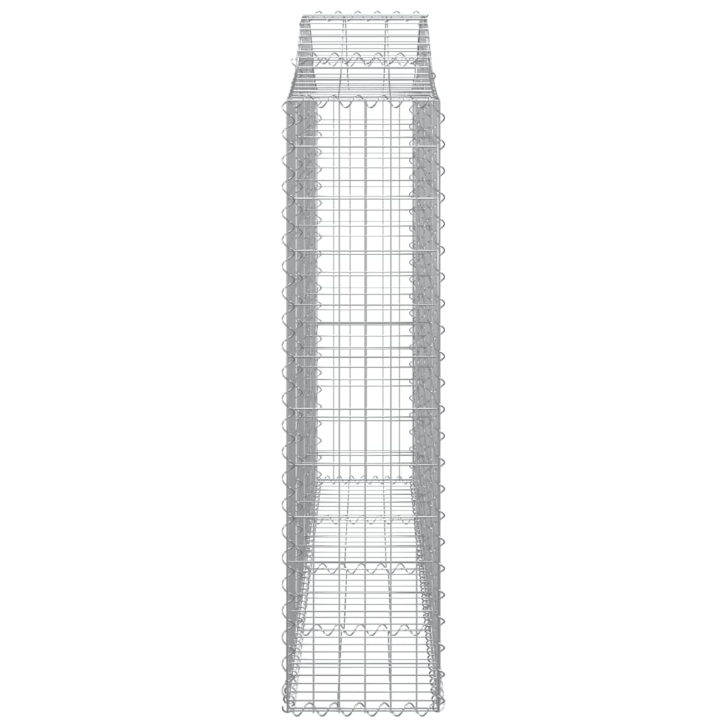 vidaXL Coșuri gabion arcuite 14 buc, 200x30x120/140cm, fier galvanizat vidaXL Coșuri gabion arcuite 14 buc, 200x30x120/140cm, fier galvanizat