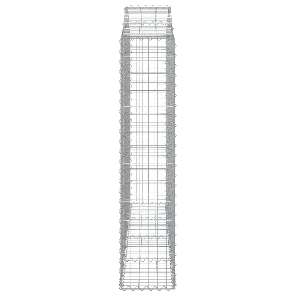 vidaXL Coșuri gabion arcuite 6 buc, 200x30x140/160cm, fier galvanizat vidaXL Coșuri gabion arcuite 6 buc, 200x30x140/160cm, fier galvanizat