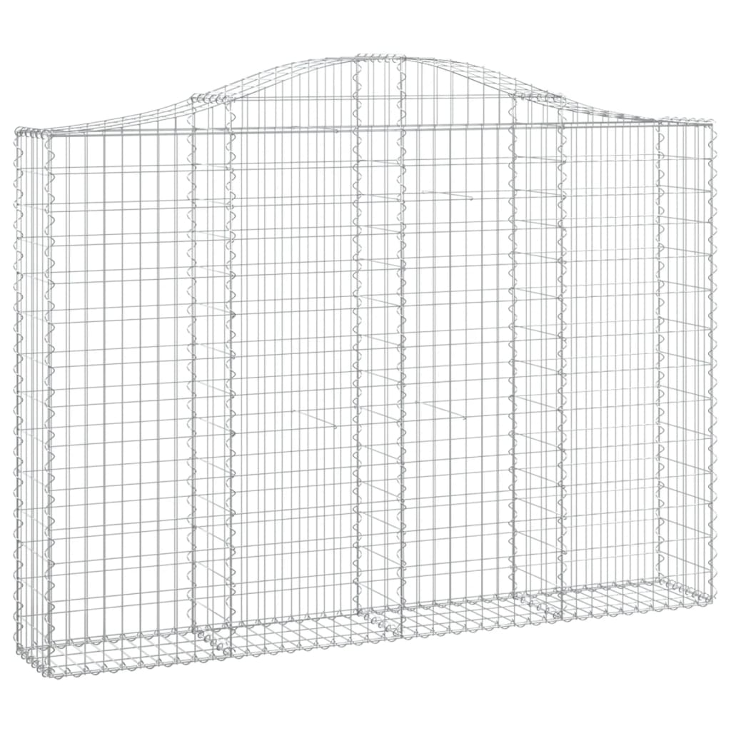 vidaXL Coșuri gabion arcuite 9 buc, 200x30x140/160cm, fier galvanizat