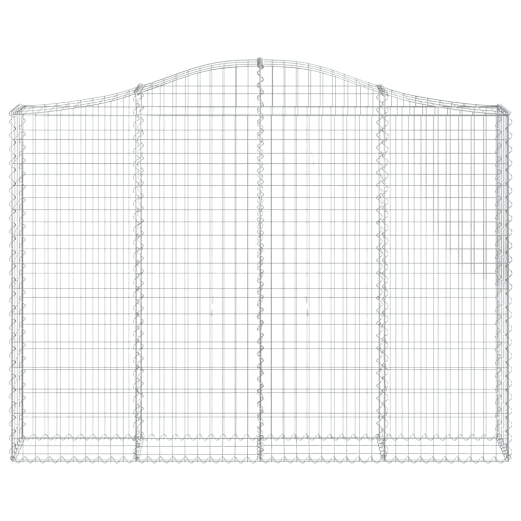 vidaXL Coșuri gabion arcuite 10 buc, 200x30x140/160cm, fier galvanizat vidaXL Coșuri gabion arcuite 10 buc, 200x30x140/160cm, fier galvanizat