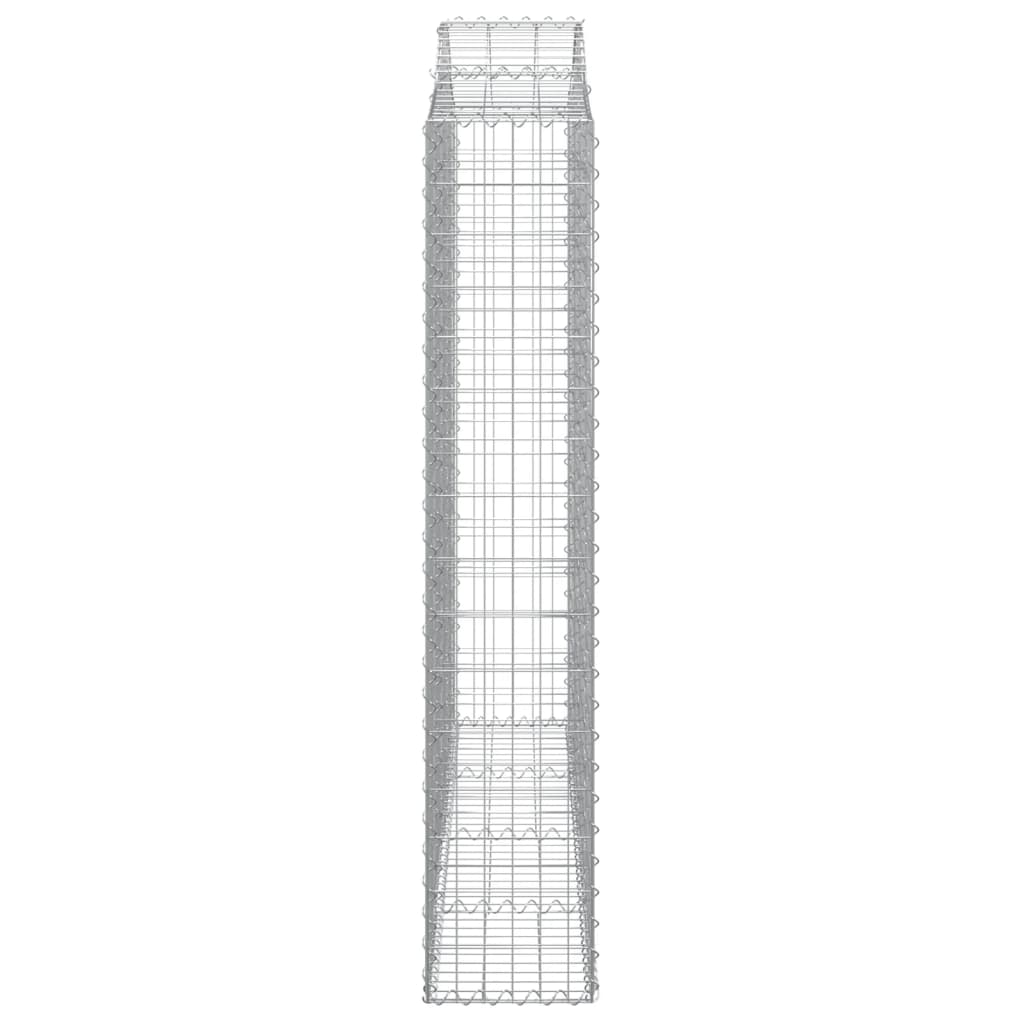 vidaXL Coșuri gabion arcuite 2 buc, 200x30x160/180 cm, fier galvanizat vidaXL Coșuri gabion arcuite 2 buc, 200x30x160/180 cm, fier galvanizat