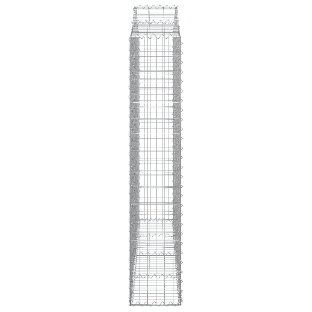 vidaXL Coșuri gabion arcuite 7 buc, 200x30x160/180 cm, fier galvanizat vidaXL Coșuri gabion arcuite 7 buc, 200x30x160/180 cm, fier galvanizat