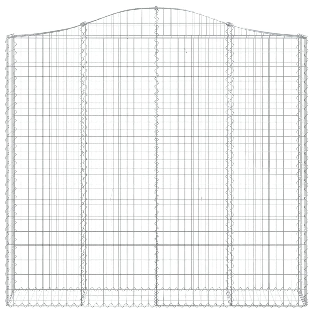 vidaXL Coșuri gabion arcuite 5 buc, 200x30x180/200cm, fier galvanizat vidaXL Coșuri gabion arcuite 5 buc, 200x30x180/200cm, fier galvanizat
