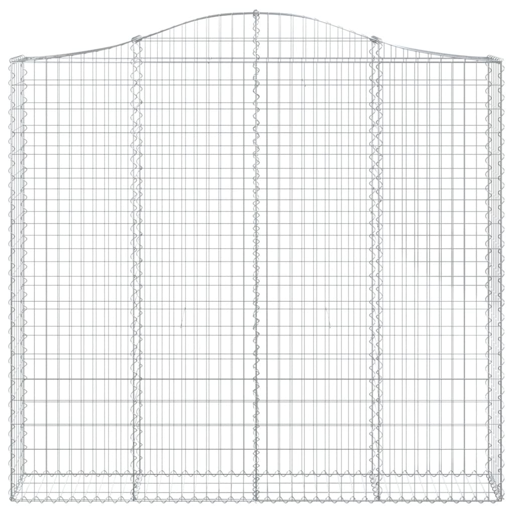 vidaXL Coșuri gabion arcuite 11 buc, 200x30x180/200cm, fier galvanizat vidaXL Coșuri gabion arcuite 11 buc, 200x30x180/200cm, fier galvanizat
