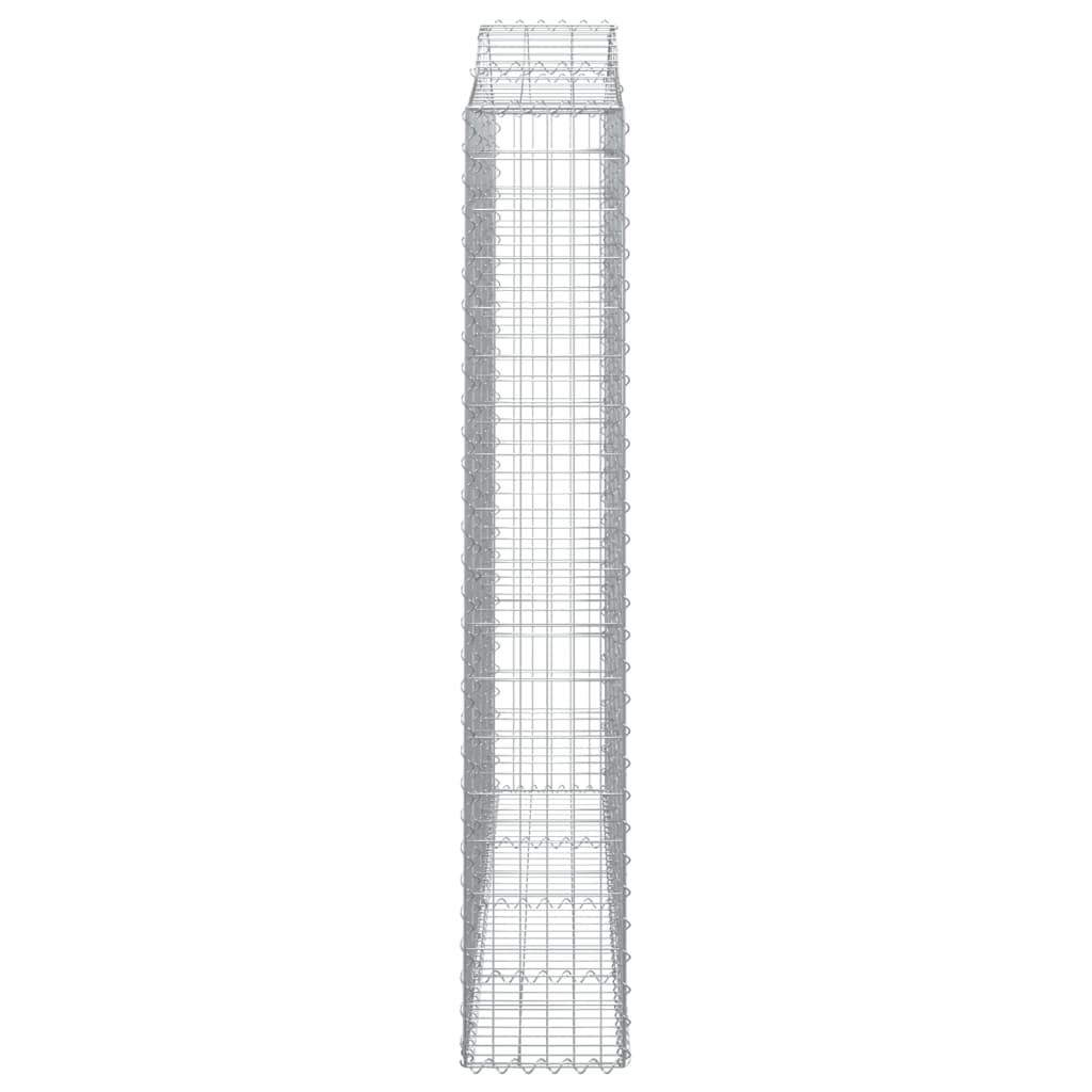 vidaXL Coșuri gabion arcuite 11 buc, 200x30x180/200cm, fier galvanizat vidaXL Coșuri gabion arcuite 11 buc, 200x30x180/200cm, fier galvanizat