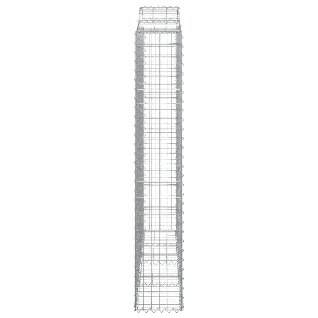 vidaXL Coșuri gabion arcuite 13 buc, 200x30x180/200cm, fier galvanizat