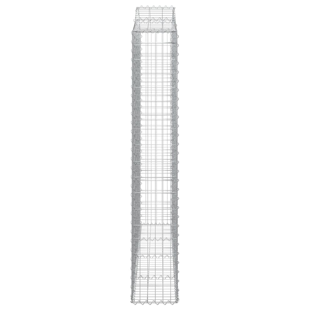 vidaXL Coșuri gabion arcuite 14 buc, 200x30x180/200cm, fier galvanizat