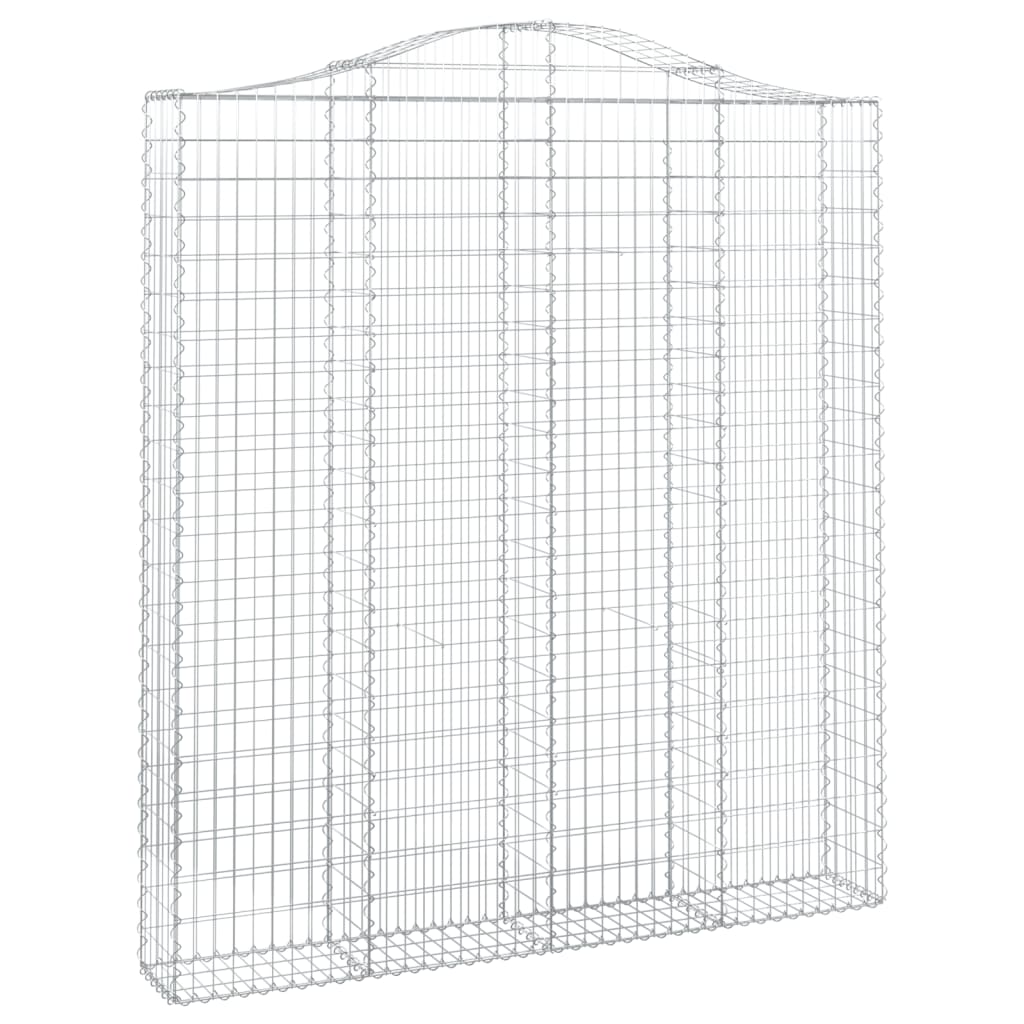 vidaXL Coșuri gabion arcuite,3 buc., 200x30x220/240cm, fier galvanizat