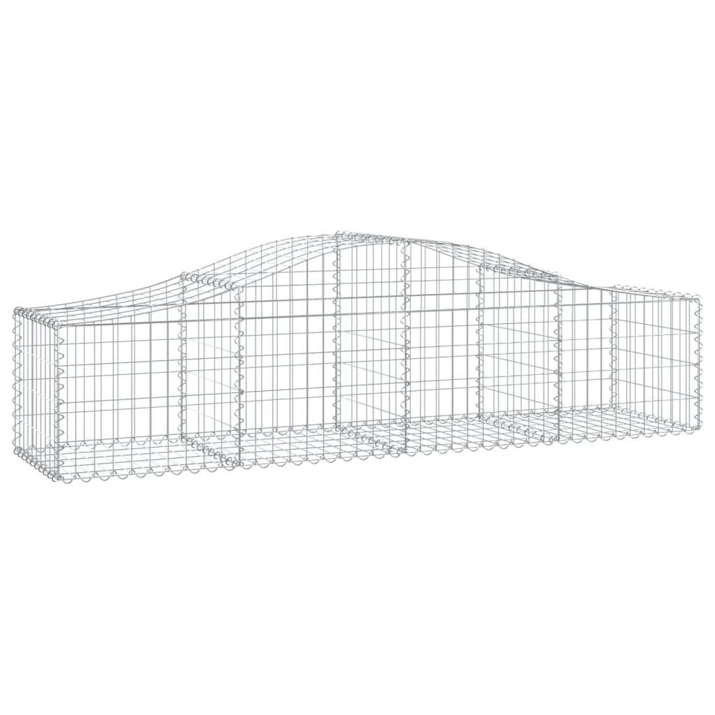 vidaXL Coșuri gabion arcuite 5 buc, 200x50x40/60 cm, fier galvanizat