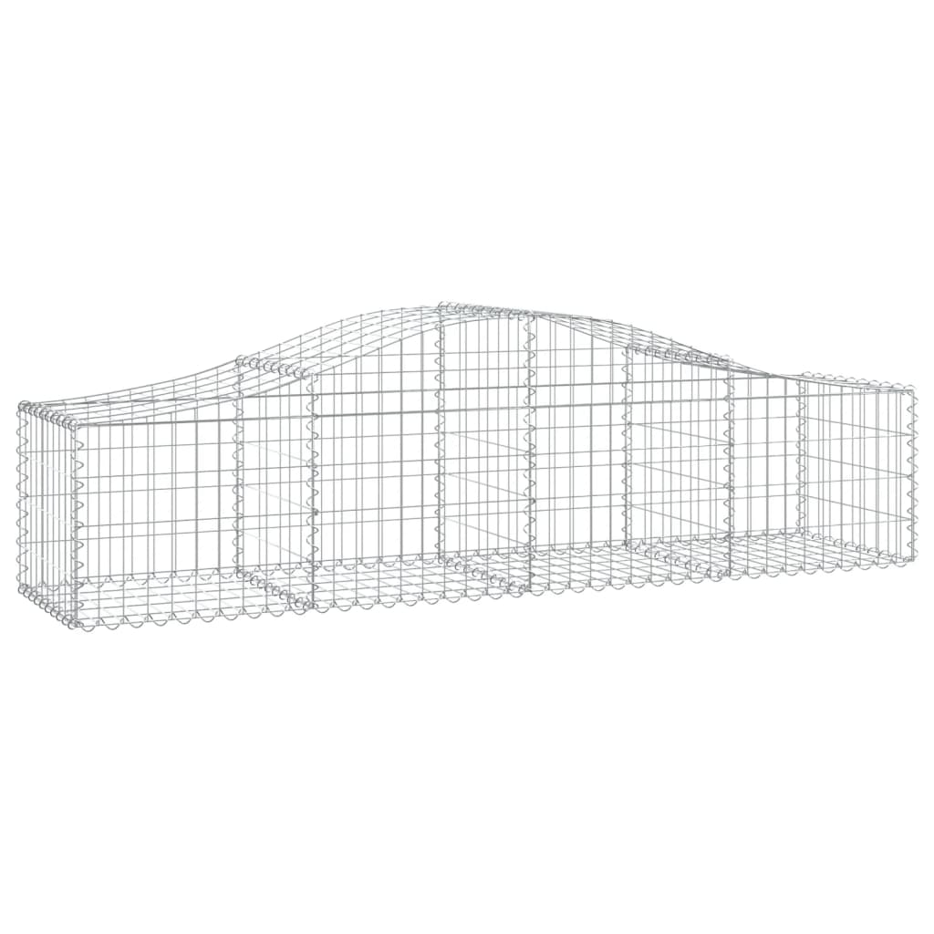 vidaXL Coșuri gabion arcuite 7 buc, 200x50x40/60 cm, fier galvanizat vidaXL Coșuri gabion arcuite 7 buc, 200x50x40/60 cm, fier galvanizat