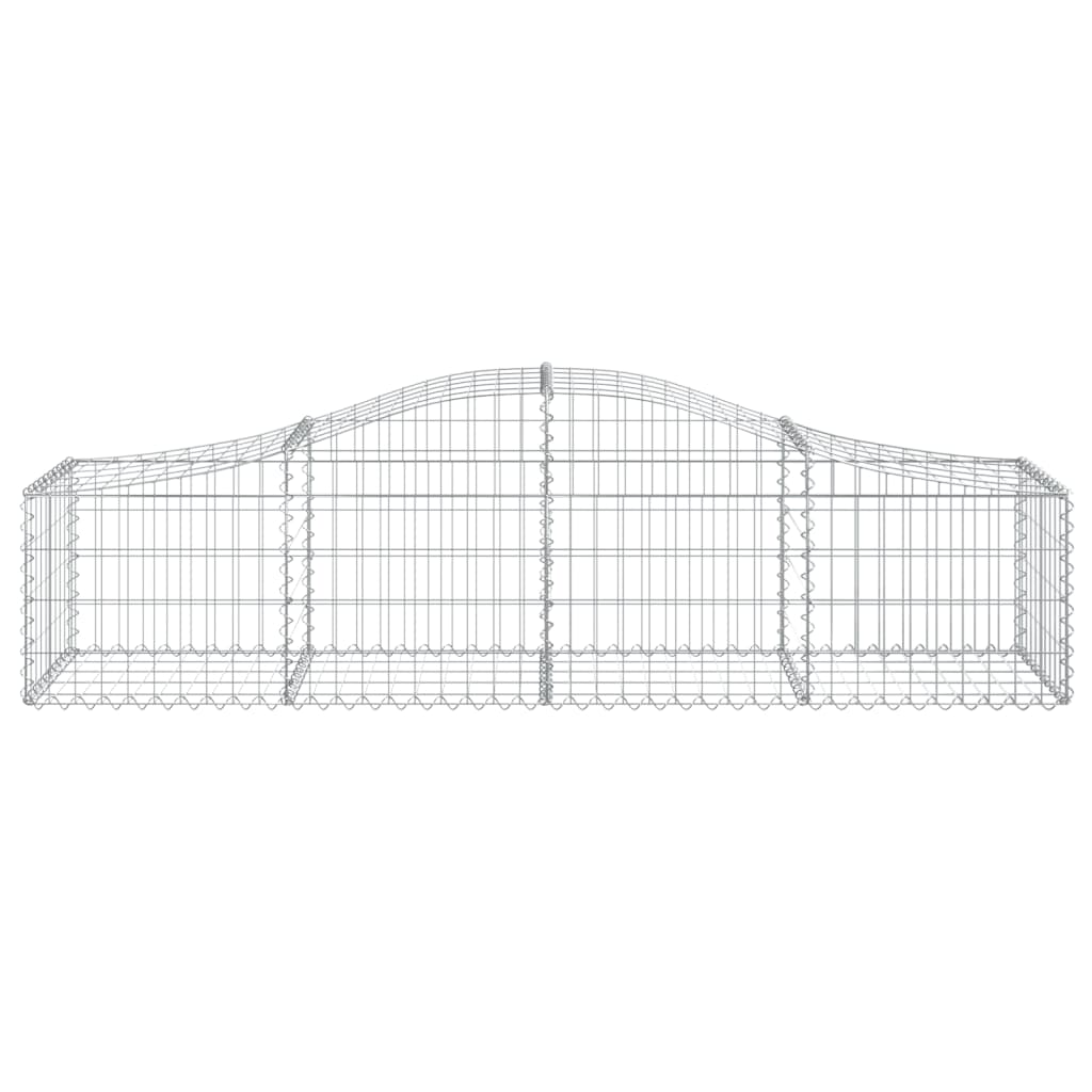 vidaXL Coșuri gabion arcuite 13 buc, 200x50x40/60 cm, fier galvanizat
