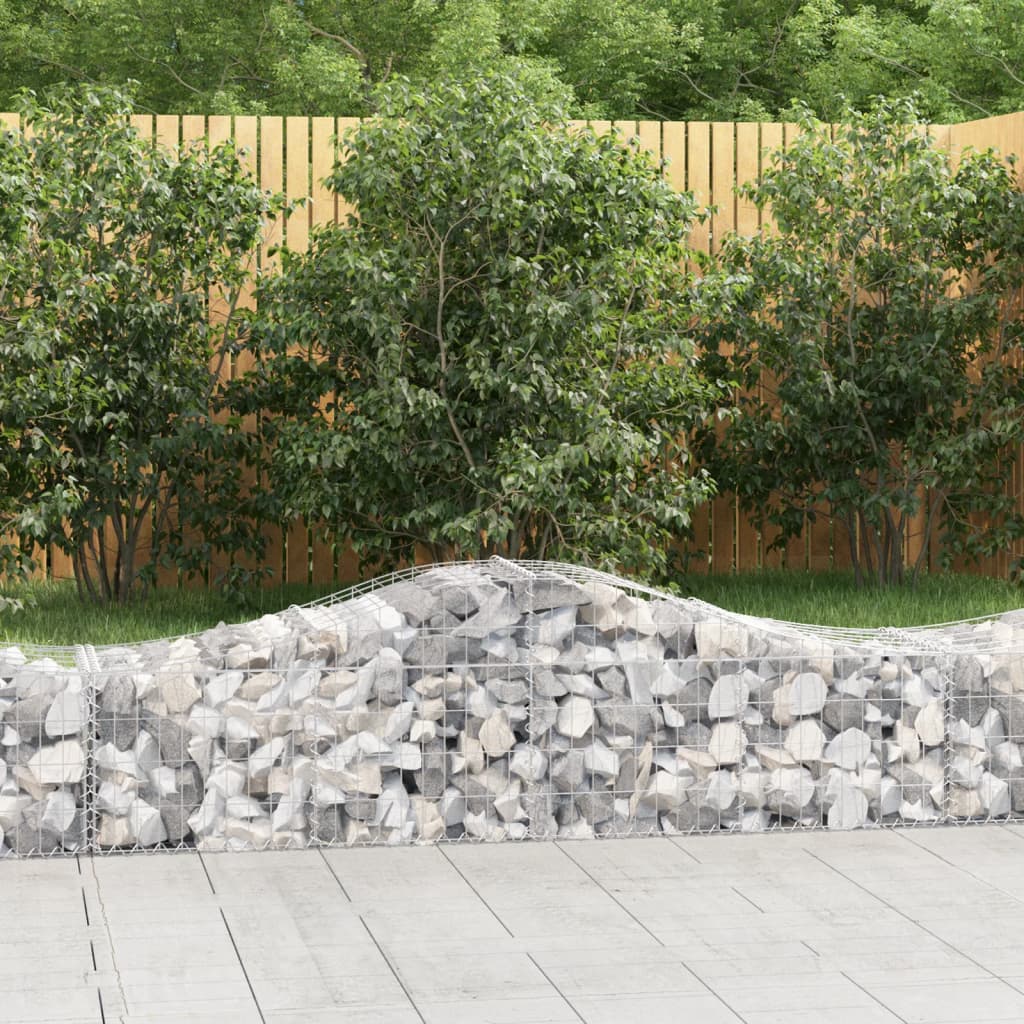 vidaXL Coșuri gabion arcuite 14 buc, 200x50x40/60 cm, fier galvanizat vidaXL Coșuri gabion arcuite 14 buc, 200x50x40/60 cm, fier galvanizat