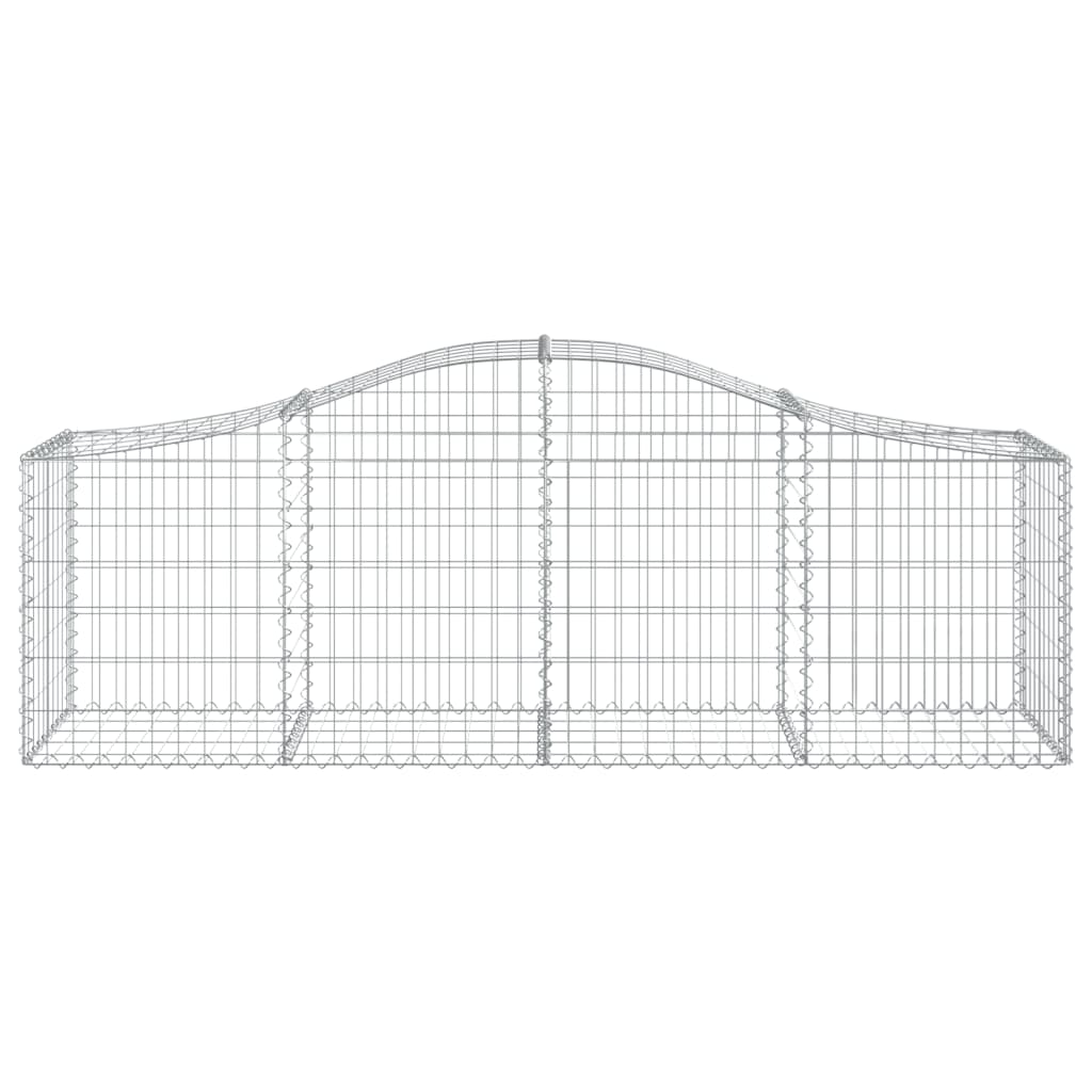 vidaXL Coșuri gabion arcuite 8 buc, 200x50x60/80 cm, fier galvanizat vidaXL Coșuri gabion arcuite 8 buc, 200x50x60/80 cm, fier galvanizat