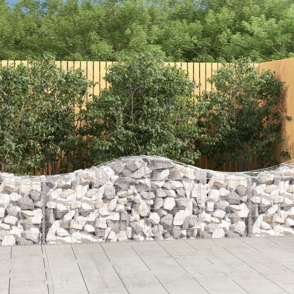 vidaXL Coșuri gabion arcuite 10 buc, 200x50x60/80 cm, fier galvanizat vidaXL Coșuri gabion arcuite 10 buc, 200x50x60/80 cm, fier galvanizat