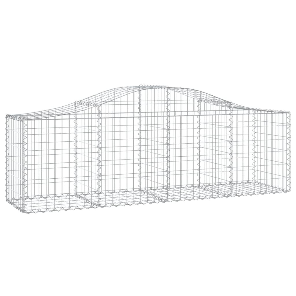 vidaXL Coșuri gabion arcuite 13 buc, 200x50x60/80 cm, fier galvanizat