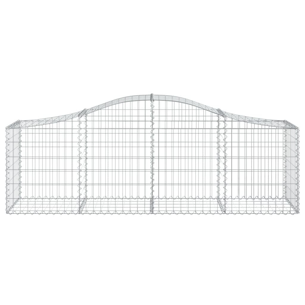vidaXL Coșuri gabion arcuite 13 buc, 200x50x60/80 cm, fier galvanizat