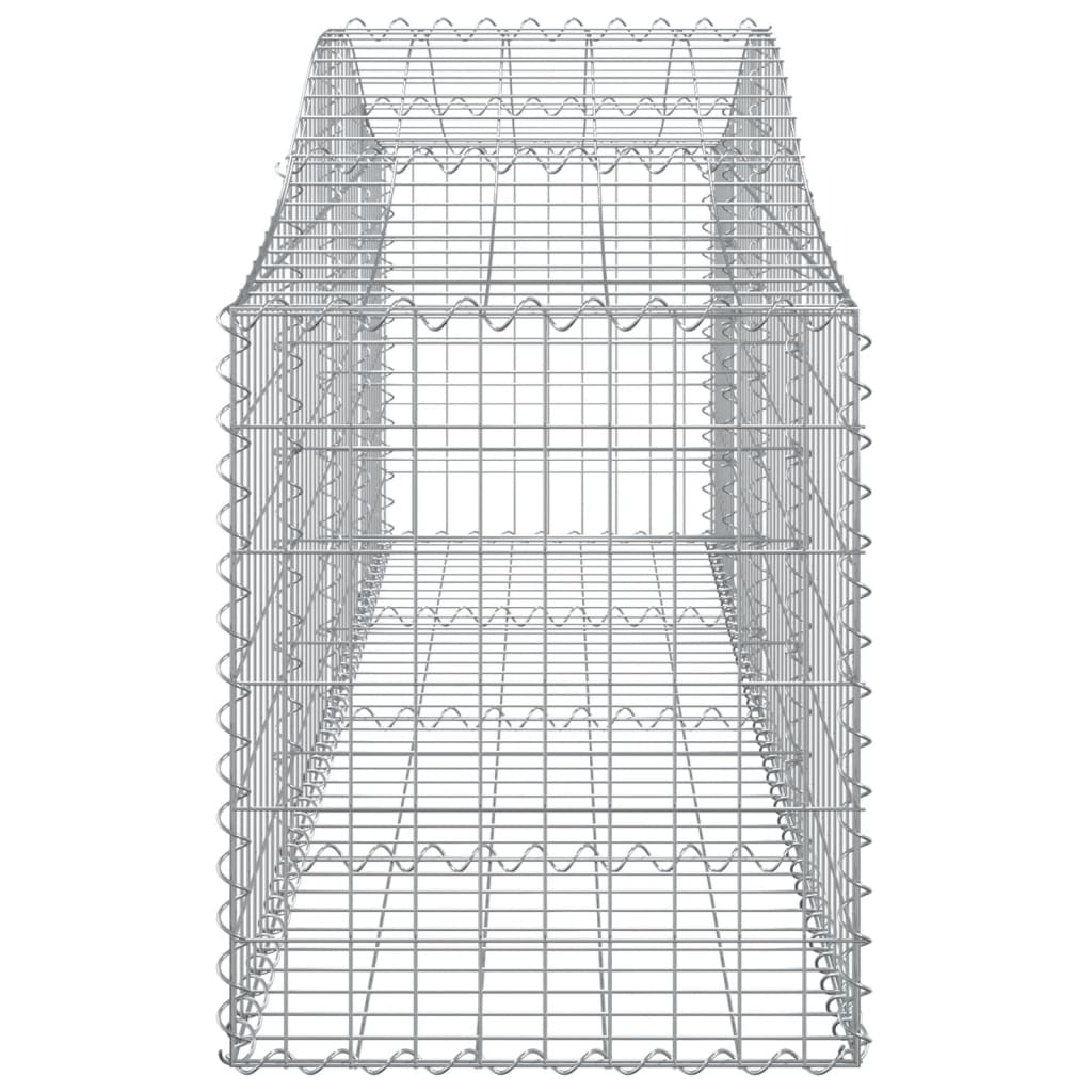 vidaXL Coșuri gabion arcuite 13 buc, 200x50x60/80 cm, fier galvanizat