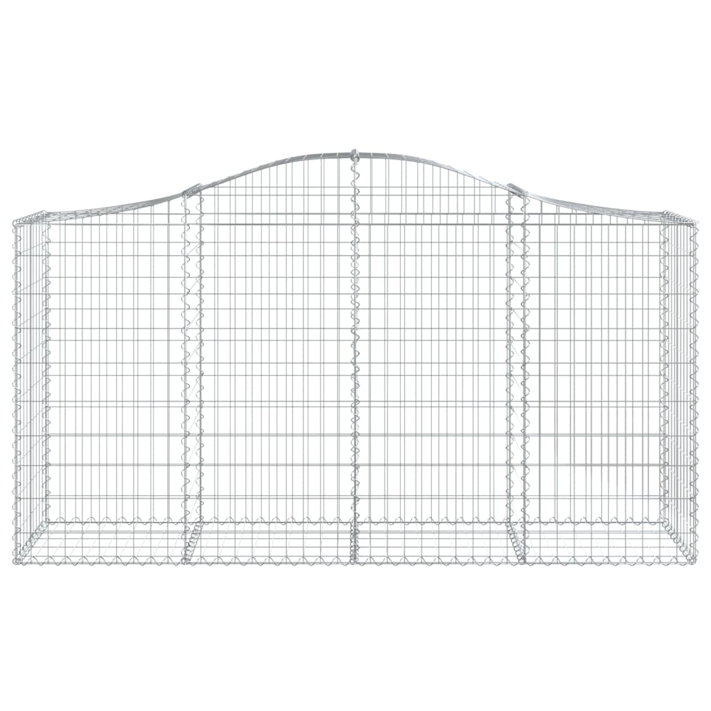 vidaXL Coșuri gabion arcuite 10 buc, 200x50x100/120cm, fier galvanizat vidaXL Coșuri gabion arcuite 10 buc, 200x50x100/120cm, fier galvanizat