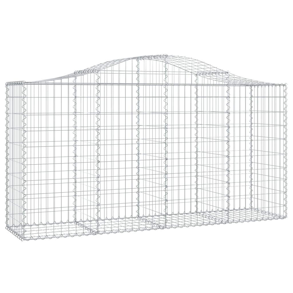 vidaXL Coșuri gabion arcuite 50 buc, 200x50x100/120 cm fier galvanizat