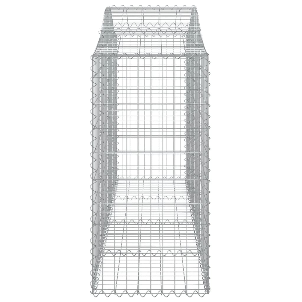 vidaXL Coșuri gabion arcuite 3 buc, 200x50x120/140 cm, fier galvanizat