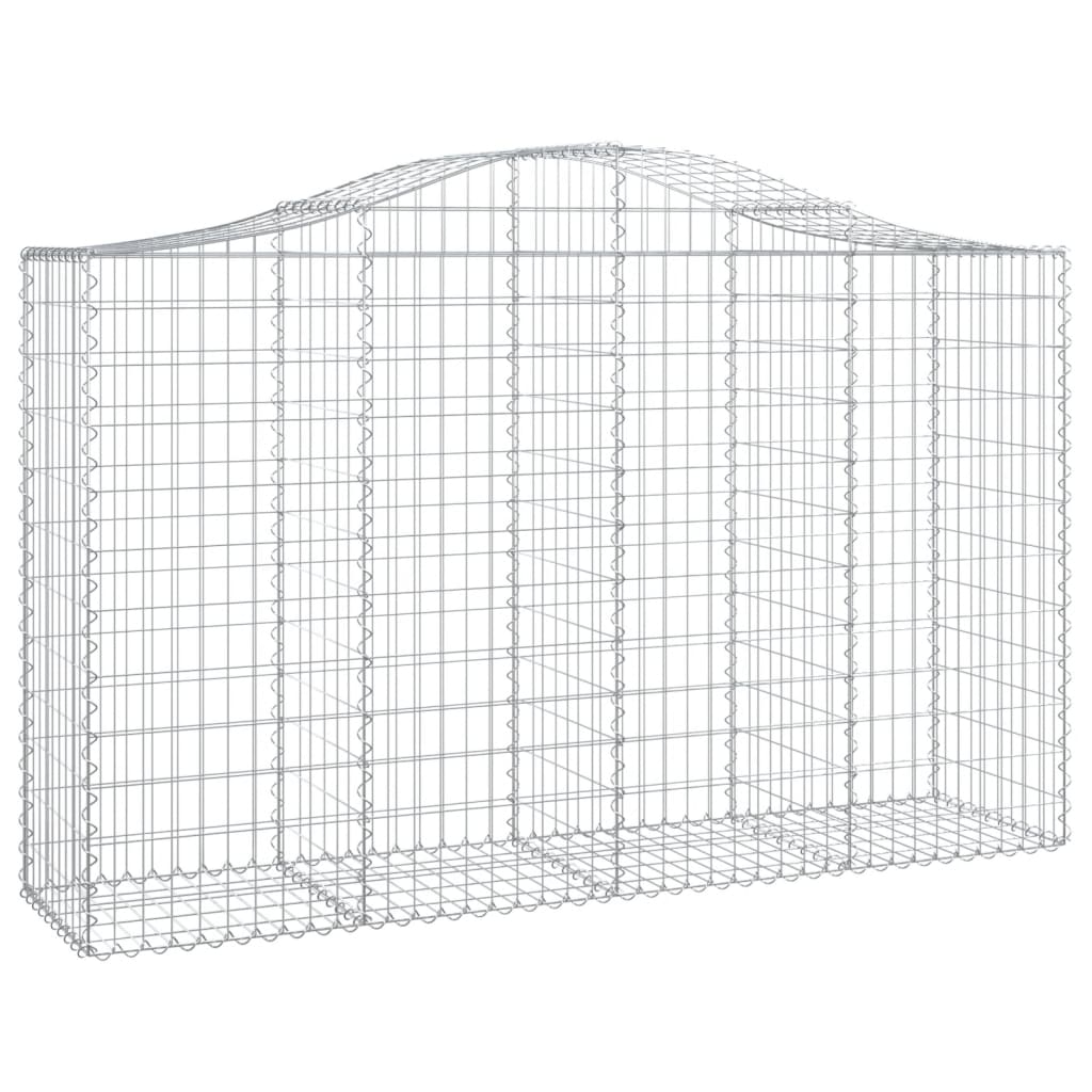 vidaXL Coșuri gabion arcuite 12 buc, 200x50x120/140cm, fier galvanizat vidaXL Coșuri gabion arcuite 12 buc, 200x50x120/140cm, fier galvanizat