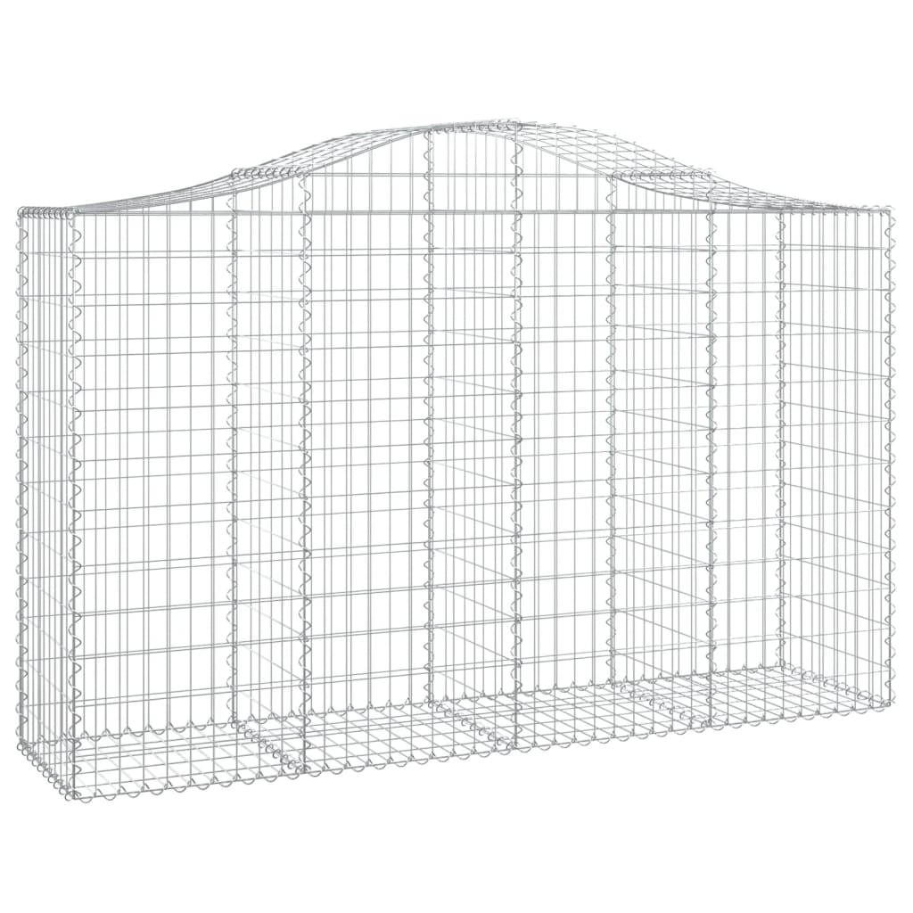 vidaXL Coșuri gabion arcuite 25 buc, 200x50x120/140cm, fier galvanizat vidaXL Coșuri gabion arcuite 25 buc, 200x50x120/140cm, fier galvanizat