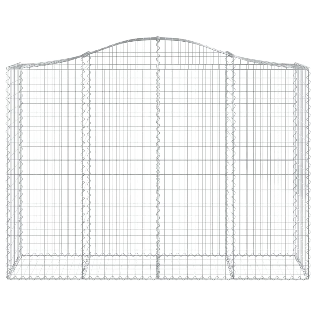 vidaXL Coșuri gabion arcuite 10 buc, 200x50x140/160cm, fier galvanizat