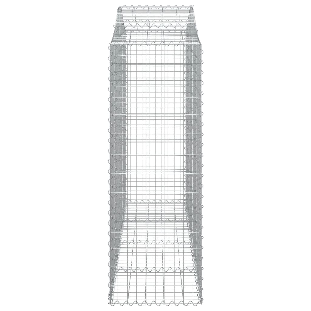 vidaXL Coșuri gabion arcuite 20 buc, 200x50x140/160cm, fier galvanizat