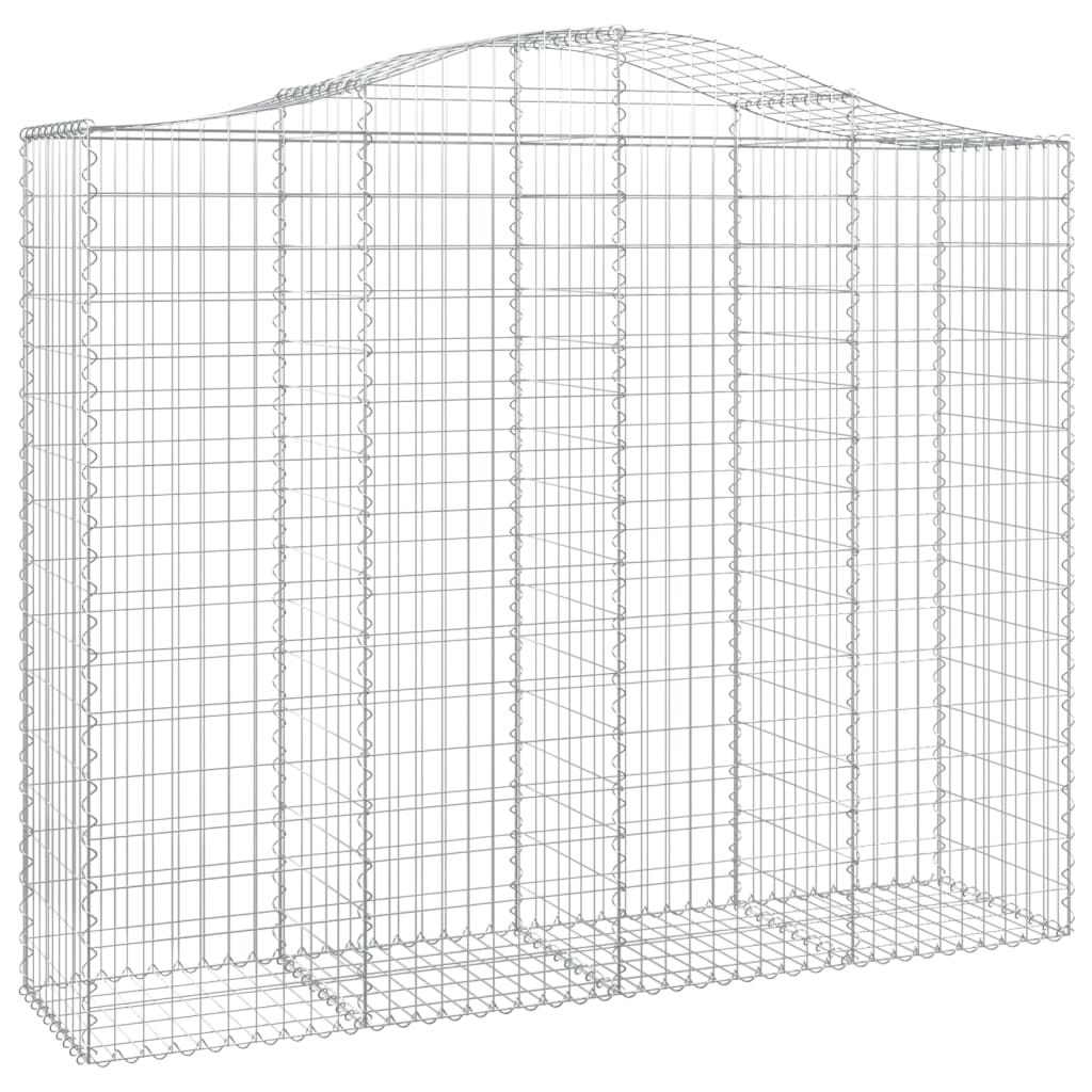 vidaXL Coșuri gabion arcuite 30 buc, 200x50x160/180cm, fier galvanizat