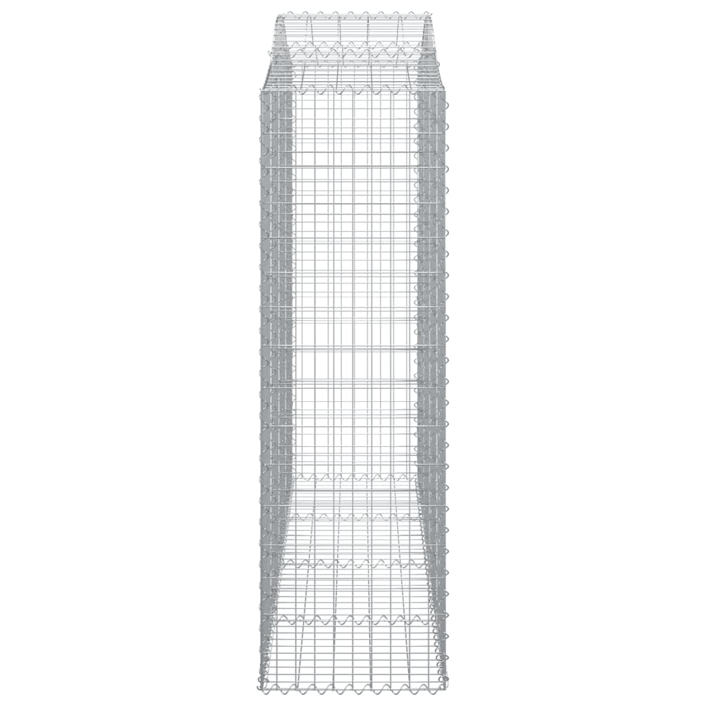 vidaXL Coșuri gabion arcuite 30 buc, 200x50x160/180cm, fier galvanizat