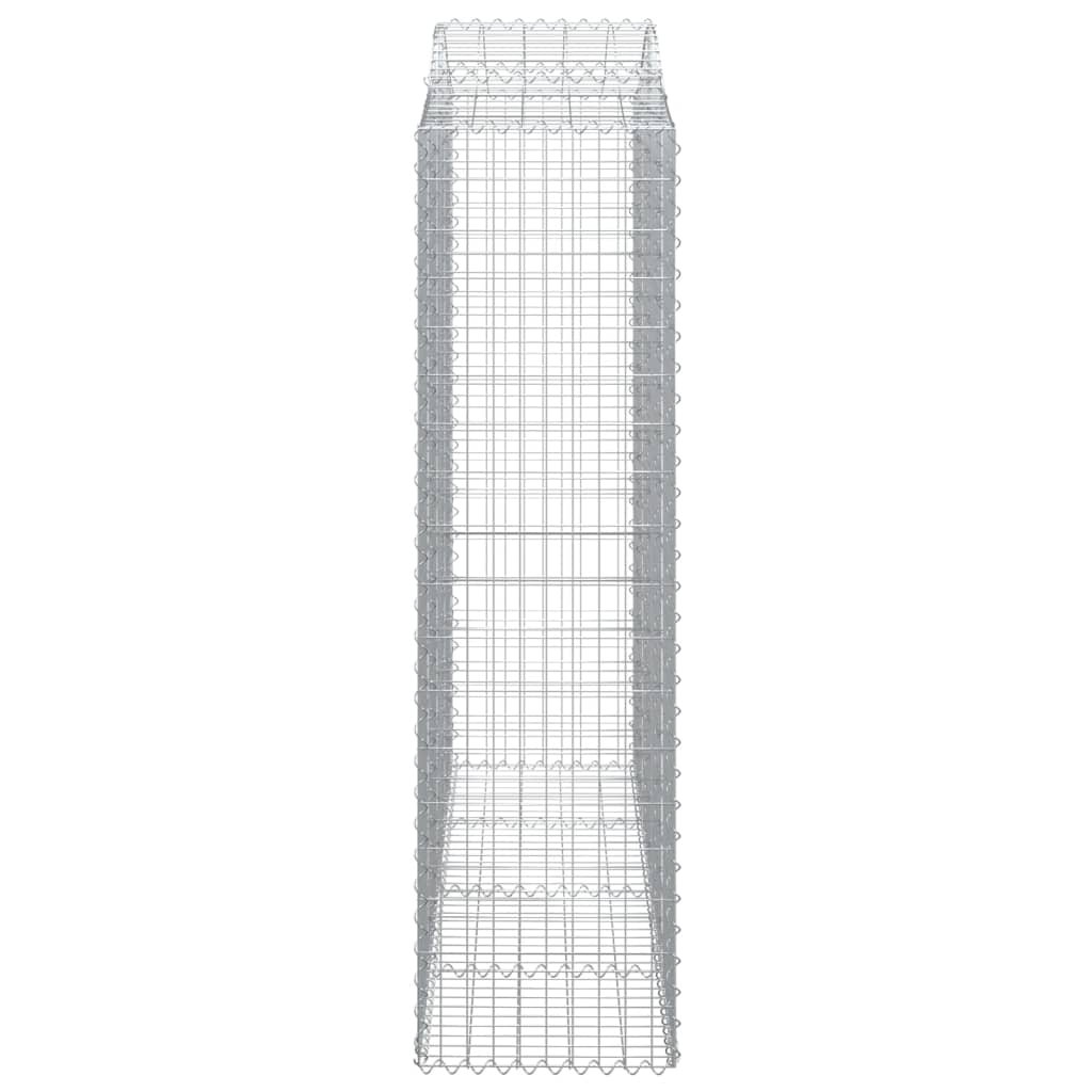 vidaXL Coșuri gabion arcuite 11 buc, 200x50x180/200cm, fier galvanizat vidaXL Coșuri gabion arcuite 11 buc, 200x50x180/200cm, fier galvanizat