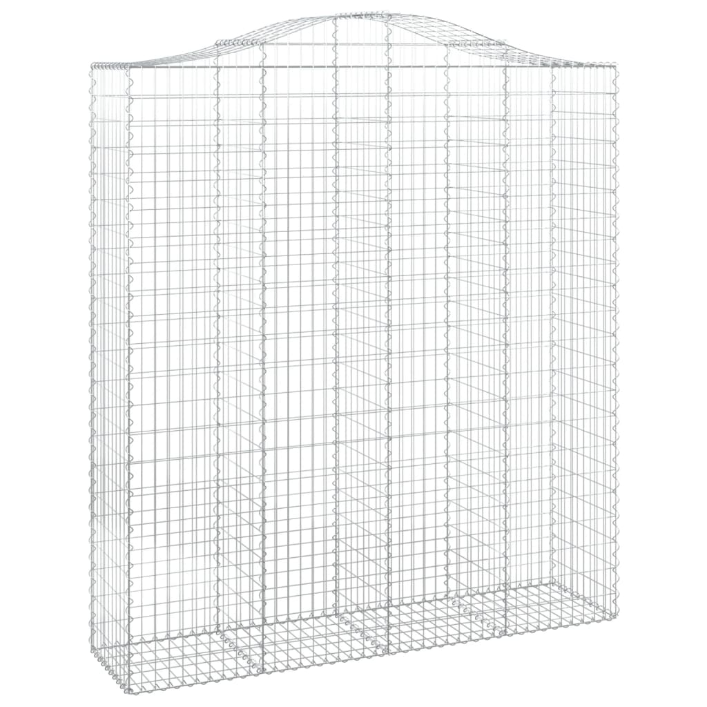 vidaXL Coșuri gabion arcuite, 4 buc, 200x50x220/240cm, fier galvanizat