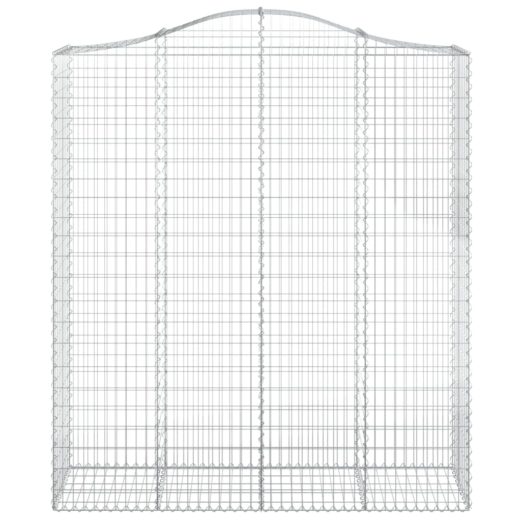 vidaXL Coșuri gabion arcuite, 4 buc, 200x50x220/240cm, fier galvanizat