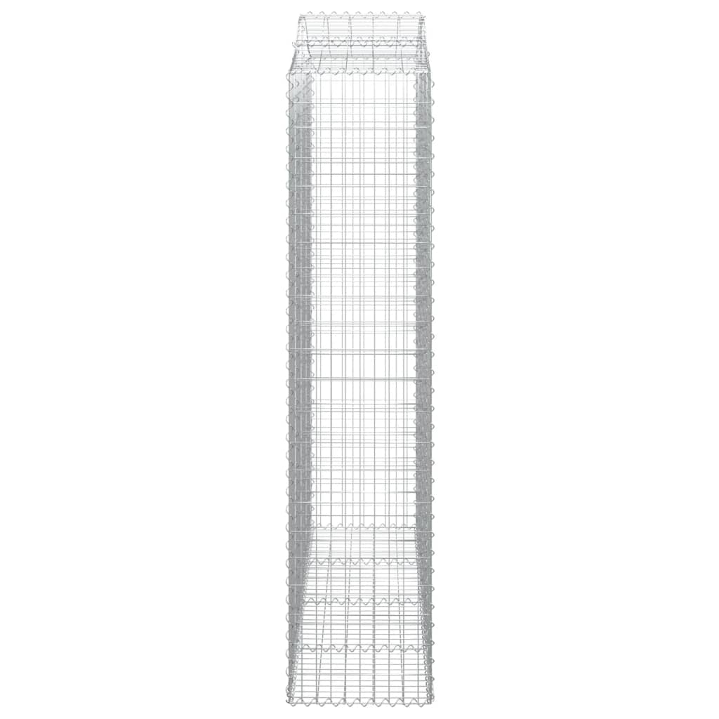 vidaXL Coșuri gabion arcuite, 4 buc, 200x50x220/240cm, fier galvanizat
