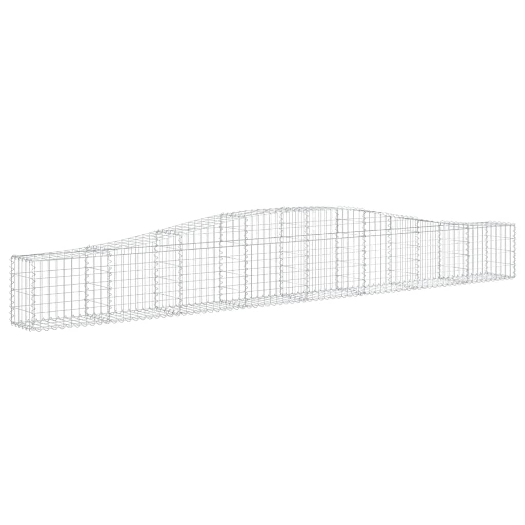 vidaXL Coșuri gabion arcuite 7 buc, 400x30x40/60 cm, fier galvanizat vidaXL Coșuri gabion arcuite 7 buc, 400x30x40/60 cm, fier galvanizat