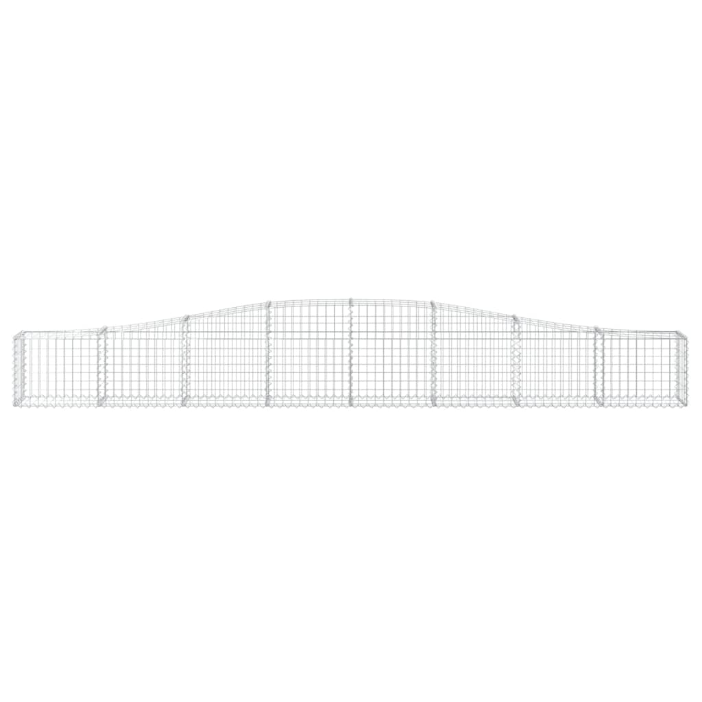 vidaXL Coșuri gabion arcuite 15 buc, 400x30x40/60 cm, fier galvanizat vidaXL Coșuri gabion arcuite 15 buc, 400x30x40/60 cm, fier galvanizat