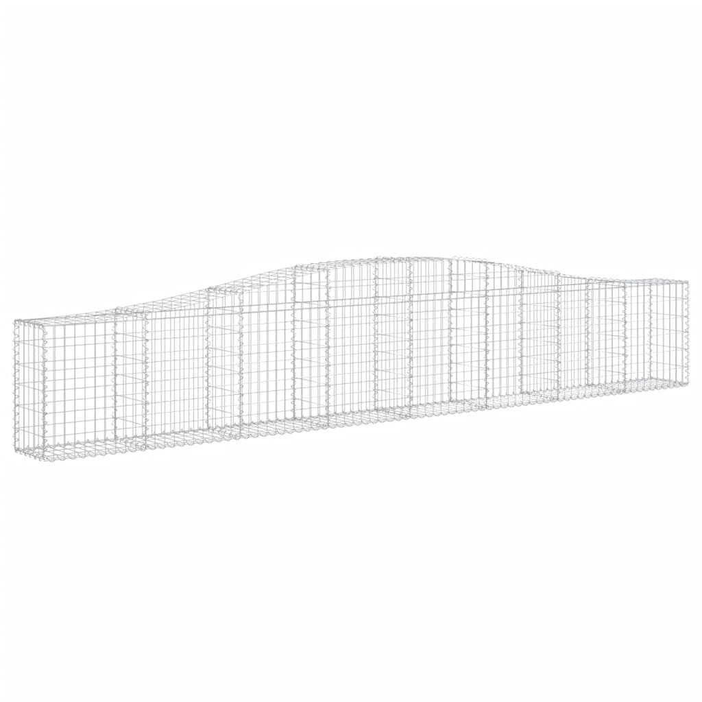 vidaXL Coșuri gabion arcuite 4 buc, 400x30x60/80 cm, fier galvanizat vidaXL Coșuri gabion arcuite 4 buc, 400x30x60/80 cm, fier galvanizat