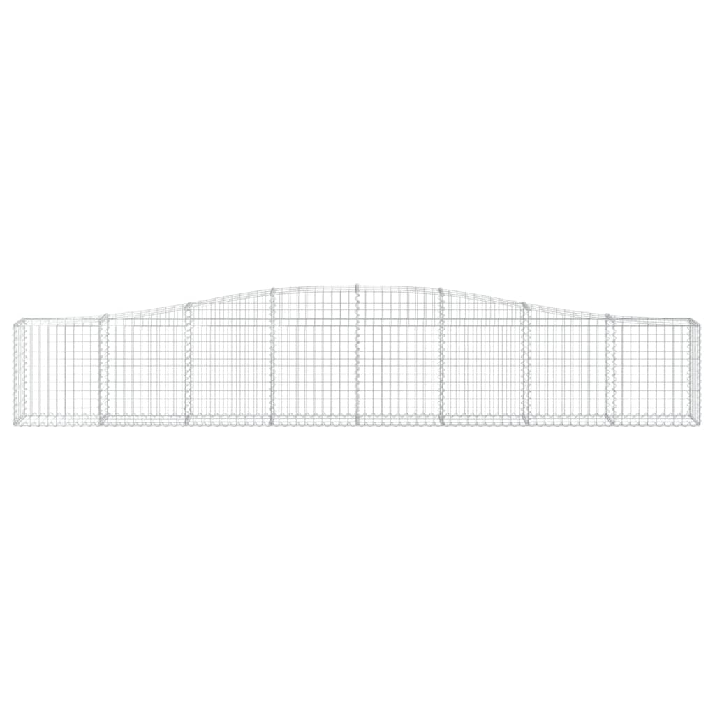 vidaXL Coșuri gabion arcuite 10 buc, 400x30x60/80 cm, fier galvanizat vidaXL Coșuri gabion arcuite 10 buc, 400x30x60/80 cm, fier galvanizat