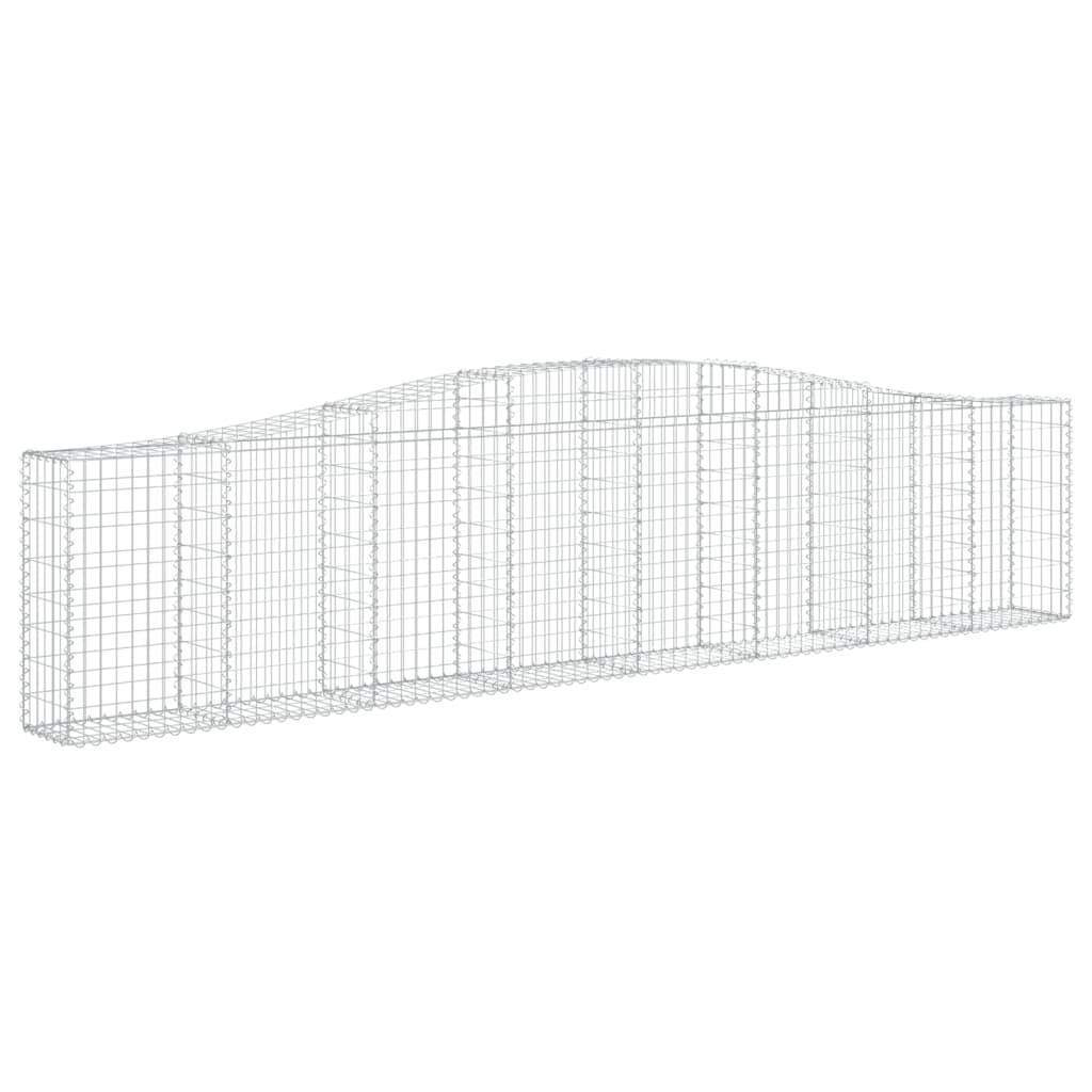 vidaXL Coșuri gabion arcuite 2 buc, 400x30x80/100 cm, fier galvanizat