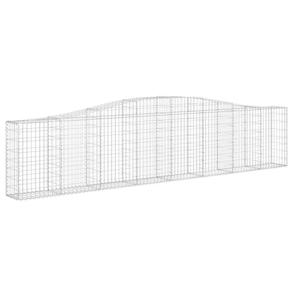 vidaXL Coșuri gabion arcuite 5 buc, 400x30x80/100 cm, fier galvanizat vidaXL Coșuri gabion arcuite 5 buc, 400x30x80/100 cm, fier galvanizat
