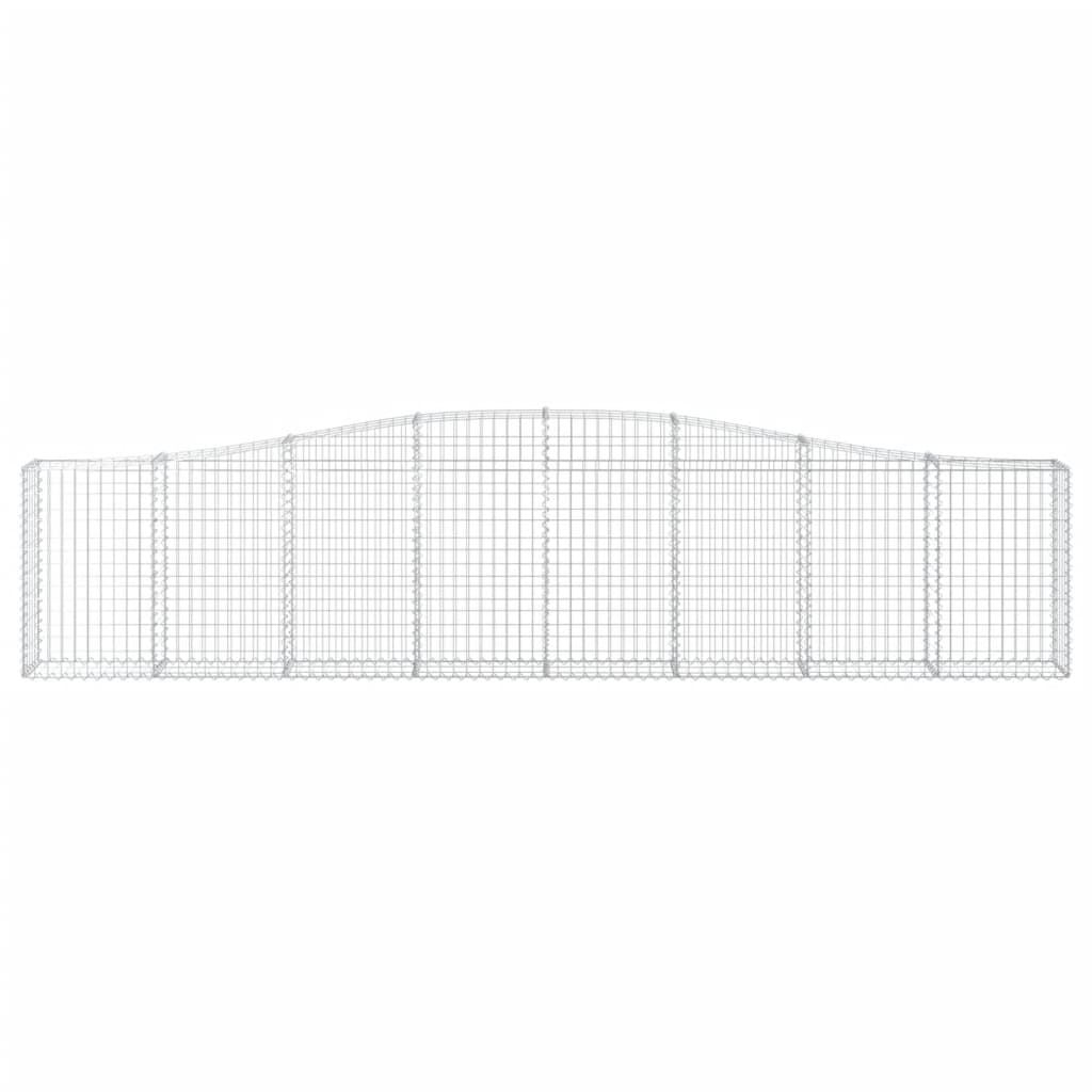 vidaXL Coșuri gabion arcuite 5 buc, 400x30x80/100 cm, fier galvanizat vidaXL Coșuri gabion arcuite 5 buc, 400x30x80/100 cm, fier galvanizat