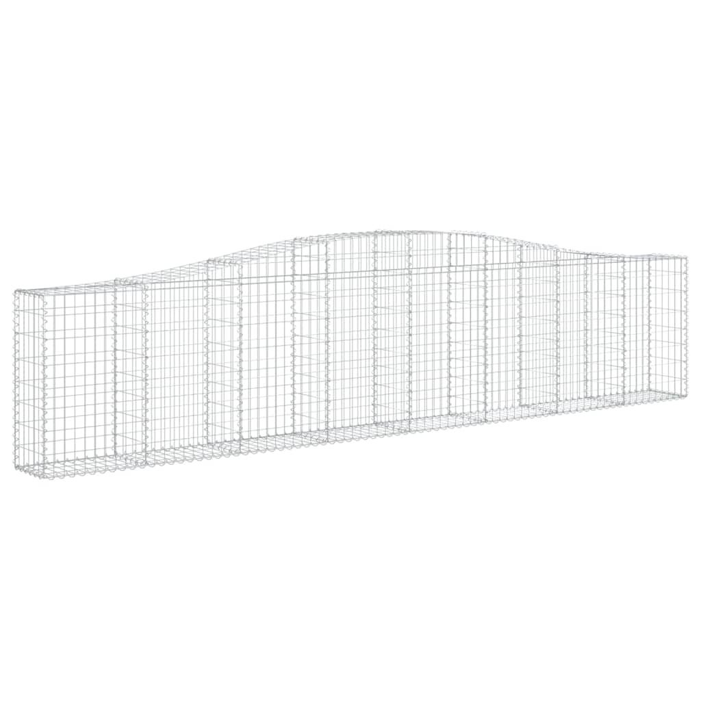 vidaXL Coșuri gabion arcuite 10 buc, 400x30x80/100 cm, fier galvanizat vidaXL Coșuri gabion arcuite 10 buc, 400x30x80/100 cm, fier galvanizat