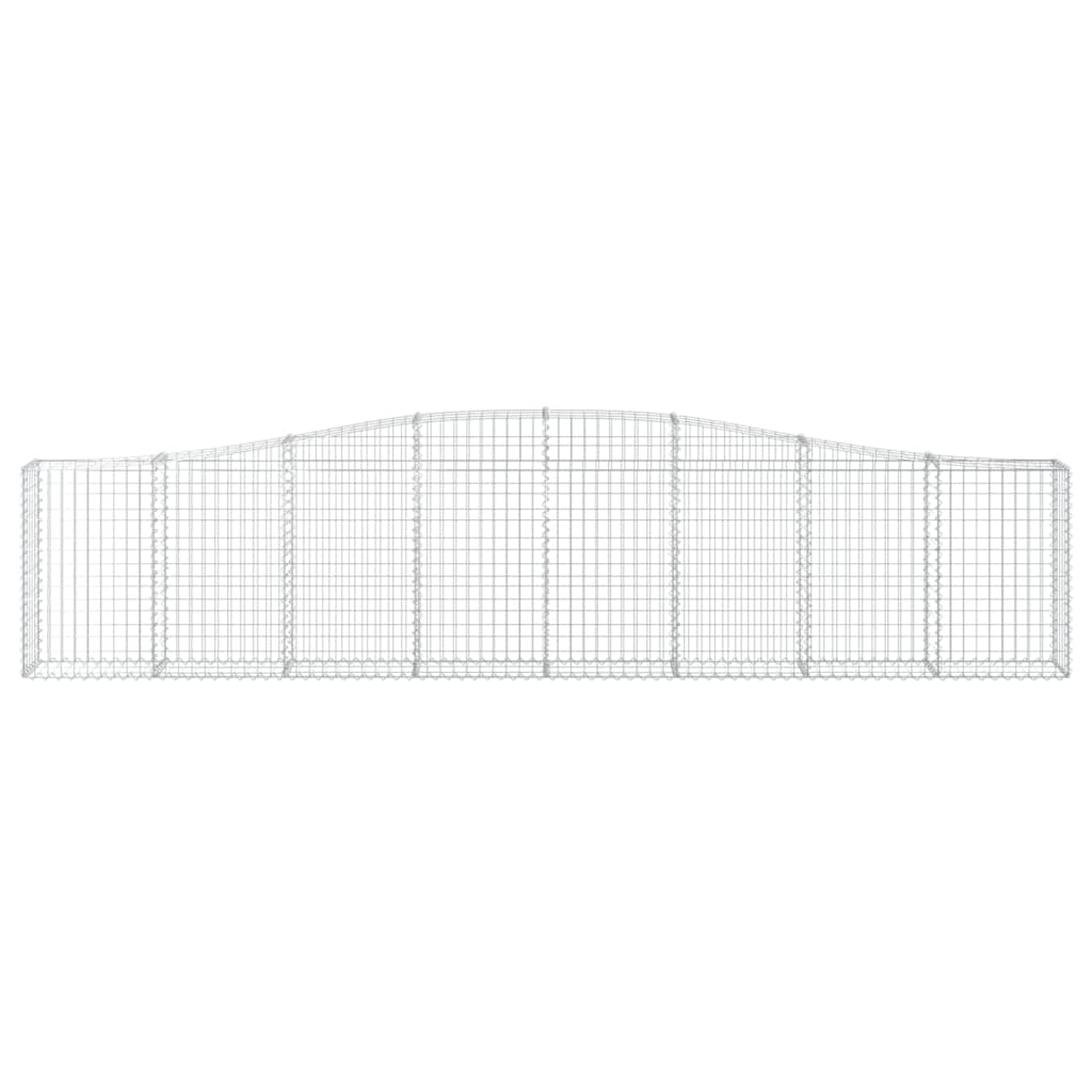 vidaXL Coșuri gabion arcuite 10 buc, 400x30x80/100 cm, fier galvanizat vidaXL Coșuri gabion arcuite 10 buc, 400x30x80/100 cm, fier galvanizat