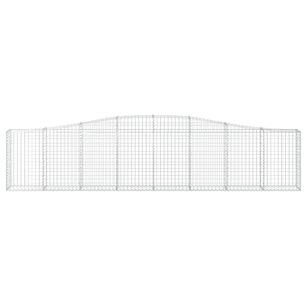vidaXL Coșuri gabion arcuite 15 buc, 400x30x80/100 cm, fier galvanizat vidaXL Coșuri gabion arcuite 15 buc, 400x30x80/100 cm, fier galvanizat