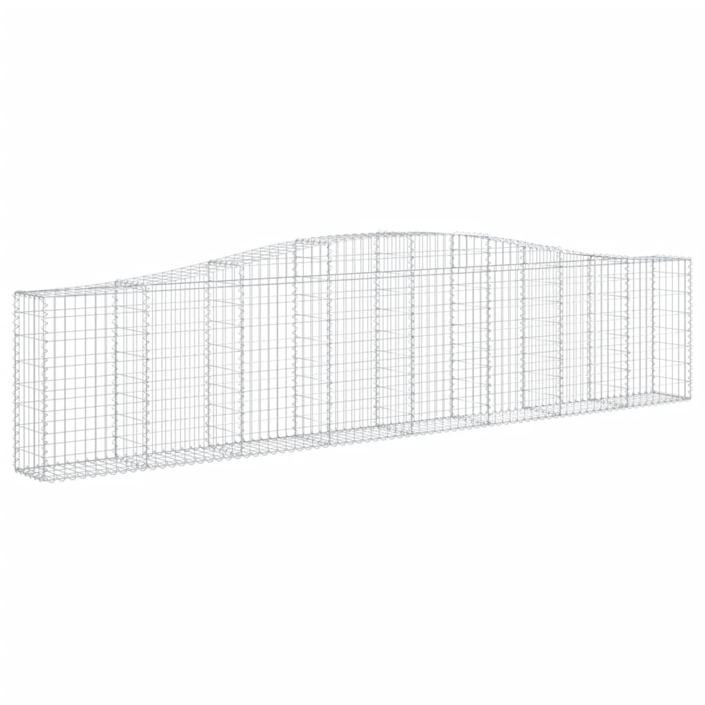 vidaXL Coșuri gabion arcuite 25 buc, 400x30x80/100 cm, fier galvanizat vidaXL Coșuri gabion arcuite 25 buc, 400x30x80/100 cm, fier galvanizat